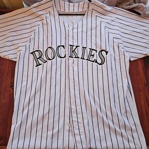 Riddell MLB Authentic Colorado Rockies Baseball Blank 90s Home Jersey Stitch XL